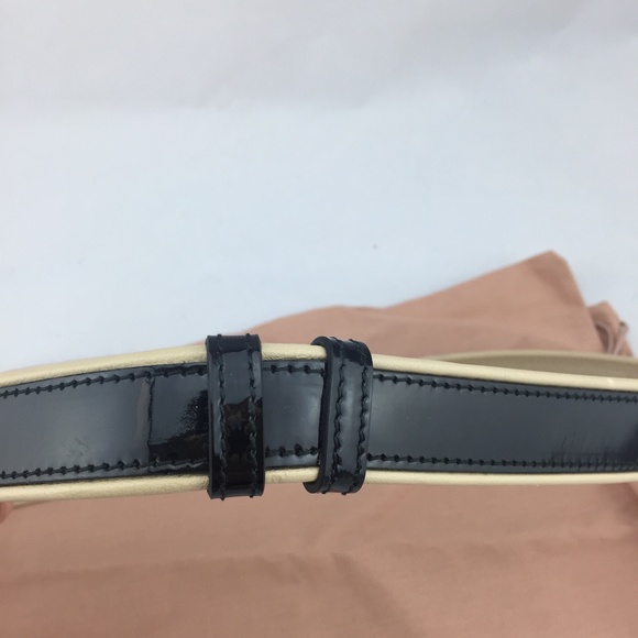 Missoni adjustable black patent belt